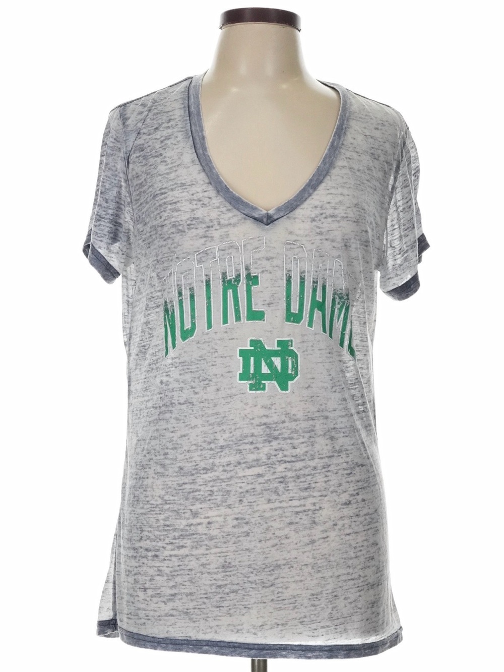 Campus Heritage Notre Dame Gray and White Tshirt